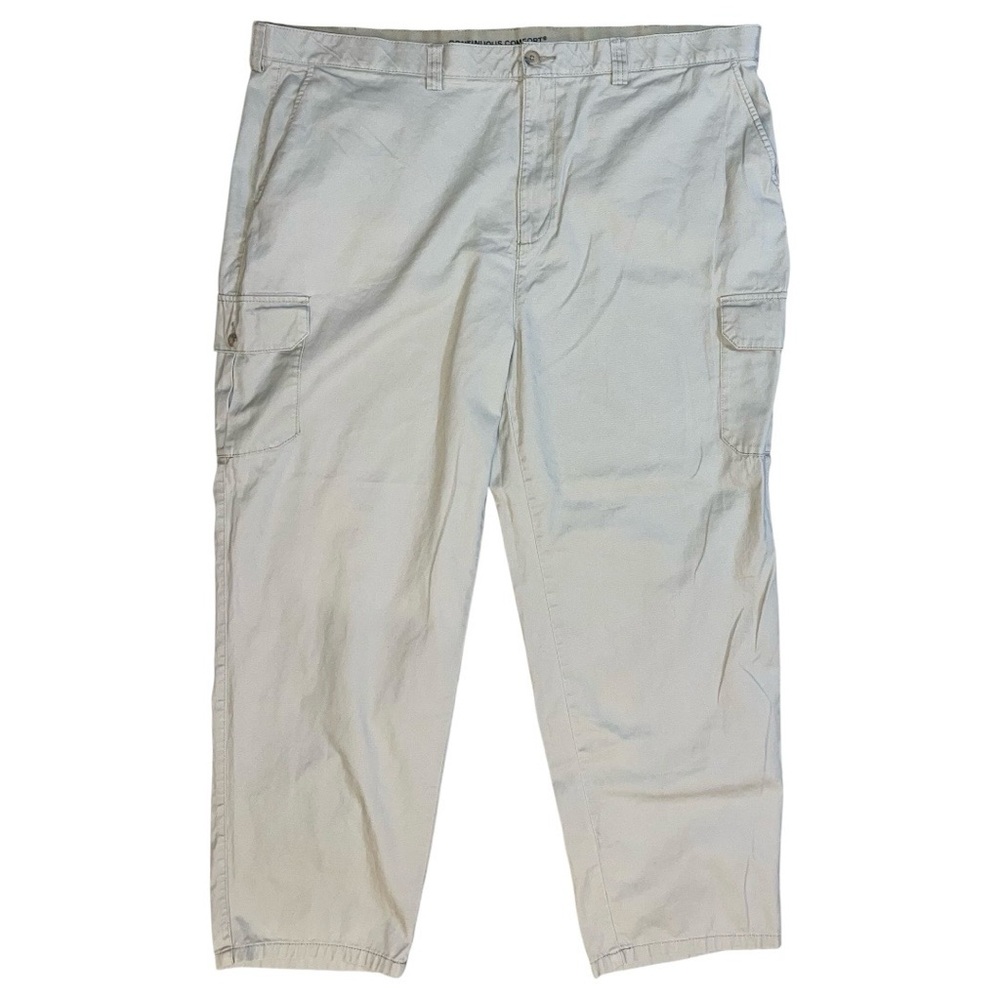 Harbor Bay Cargo Pants Men’s Size 50x30 Tan Khaki Continuous Comfort